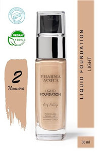 Pharma Acqua Long Lasting Liquid 02 Vegan Likit Serum Fondöten 30 ml