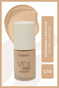 Farmasi Vfx Pro Camera Ready C10 Su Bazlı Likit Şişe Fondöten 30 ml