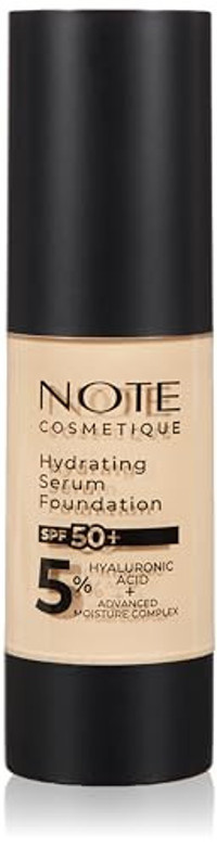 Note Hydrating Hyalüronik Asitli 01 Su Bazlı Güneş Koruyuculu Vegan Serum Şişe Fondöten 30 ml