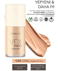 Farmasi Vfx Pro Camera Ready C02 Su Bazlı Likit Şişe Fondöten 30 ml