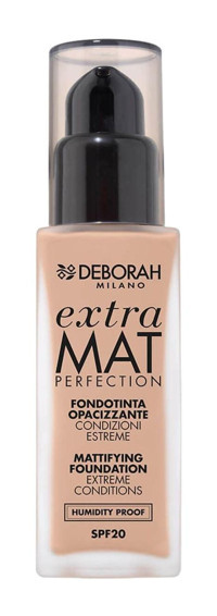 Deborah Extra Mat Perfection Fondöten No:02 Güneş Koruyuculu Likit Şişe Fondöten 30 ml