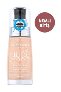 Deborah 24Ore Perfect Nude No:0 Fair Rose Su Bazlı Güneş Koruyuculu Likit Şişe Fondöten 30 ml