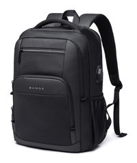 Bange BG1921 Şarjlı Gözlü Su Geçirmez Polyester 15.6 inç Sırt Laptop Çantası Siyah