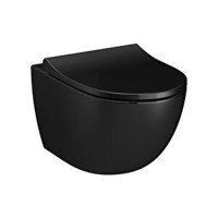 Vitra Sento 7748B070-0559 40 cm Seramik Kanalsız Arkadan Çıkışlı Asma Klozet Siyah
