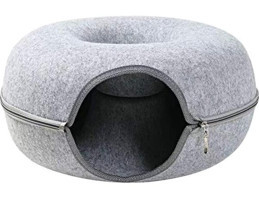 Jzcat 10 x 7 cm Üstü Kapalı Kedi Yatağı Gri
