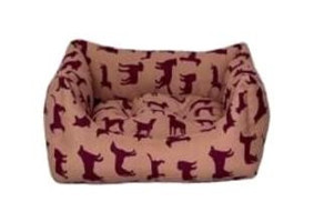 Pet Comfort Uniform Yıkanabilir 40 x 50 cm Sepet Kedi Yatağı Bej - Bordo