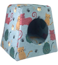 Pet Comfort 37 x 37 x 37 cm Üstü Kapalı Kedi Yatağı Mint