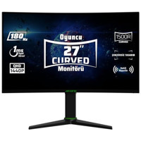 Monster Aryond A27 V2 180 Hz 1 ms 27 inç 2560 x 1440 px Kavisli VA Hoparlörlü HDMI Freesync GSync WQHD LED Oyuncu Monitör