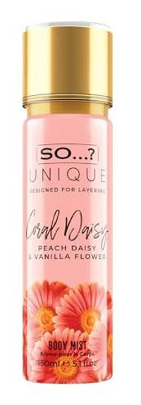 So Unique Coral Daisy Şekerli Kadın Vücut Spreyi 150 ml