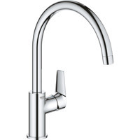 Grohe Bauedge Kuğu Tek Girişli Aç Kapa Eviye Bataryası Gümüş