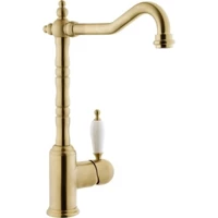 Artema Verona A4215433 Kuğu Çift Girişli Aç Kapa Eviye Bataryası Altın
