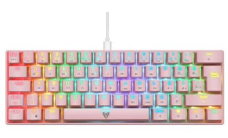 Blueforce Majesty Türkçe Q RGB 62 Tuşlu Red Switch Kablolu Pembe Mekanik Klavye