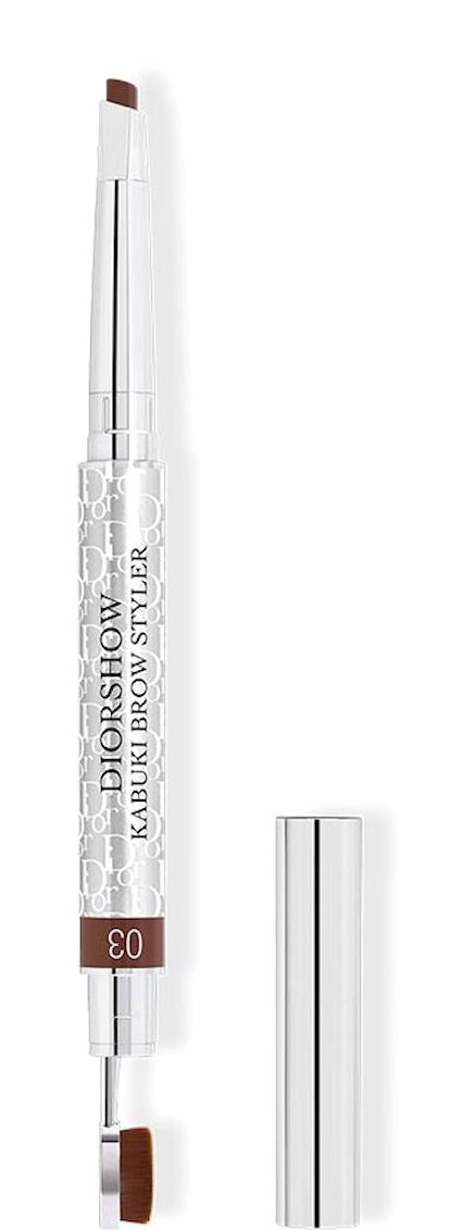 Dior 003 Kabuki Suya Dayanıklı Çift Taraflı Kaş Kalemi Kahverengi