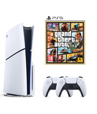 Sony Playstation 5 Slim CD Edition 1 TB 2 Dualsense Kollu Oyun Konsolu + GTA 5 Oyun