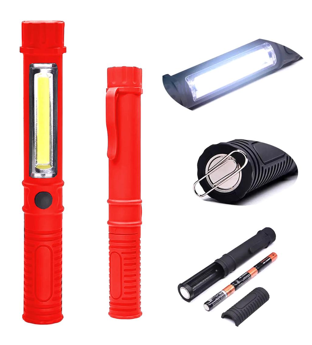 Argeus V171 Basmalı LED Pilli El Feneri Kırmızı