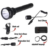 Watton WT-147 Basmalı Uzun Menzilli LED Şarjlı El Feneri