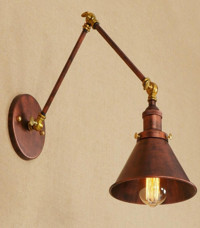 Riolight Retro Tekli Metal Aplik Kahverengi