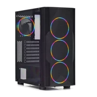 Dark Diamond Pro Mesh RGB Mesh 4 Fanlı Siyah 750 W Dikey Kullanım ATX Oyuncu Bilgisayar Kasası