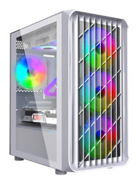 Gamebooster GB-G205BW RGB Mesh 4 Fanlı Beyaz Dikey Kullanım E-ATX Oyuncu Bilgisayar Kasası