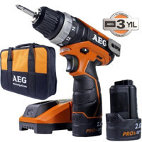 Aeg Bs 12 12 V 2 Ah Darbeli Çift Akülü Vidalama Makinesi