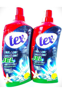 Tex Hepsi Bir Arada Limon Kokulu Jel Bulaşık Makinesi Deterjanı 2x1000 ml