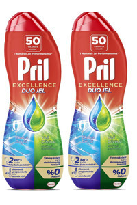 Pril Excellence Duo Jel Bulaşık Makinesi Deterjanı 2x900 ml