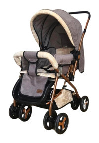 Jusso Dido Comfort Line Çift Yönlü Katlanabilir 360 Derece Dönen Tam Yatar Travel Sistem Bebek Arabası Gri Krem