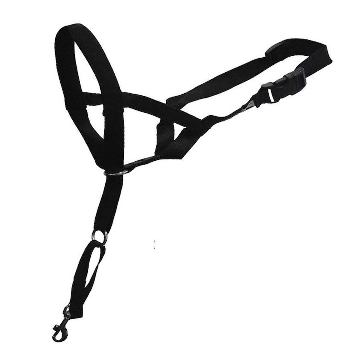Duvo+ Ayarlanabilir 41 cm Sırt Köpek Tasması Siyah