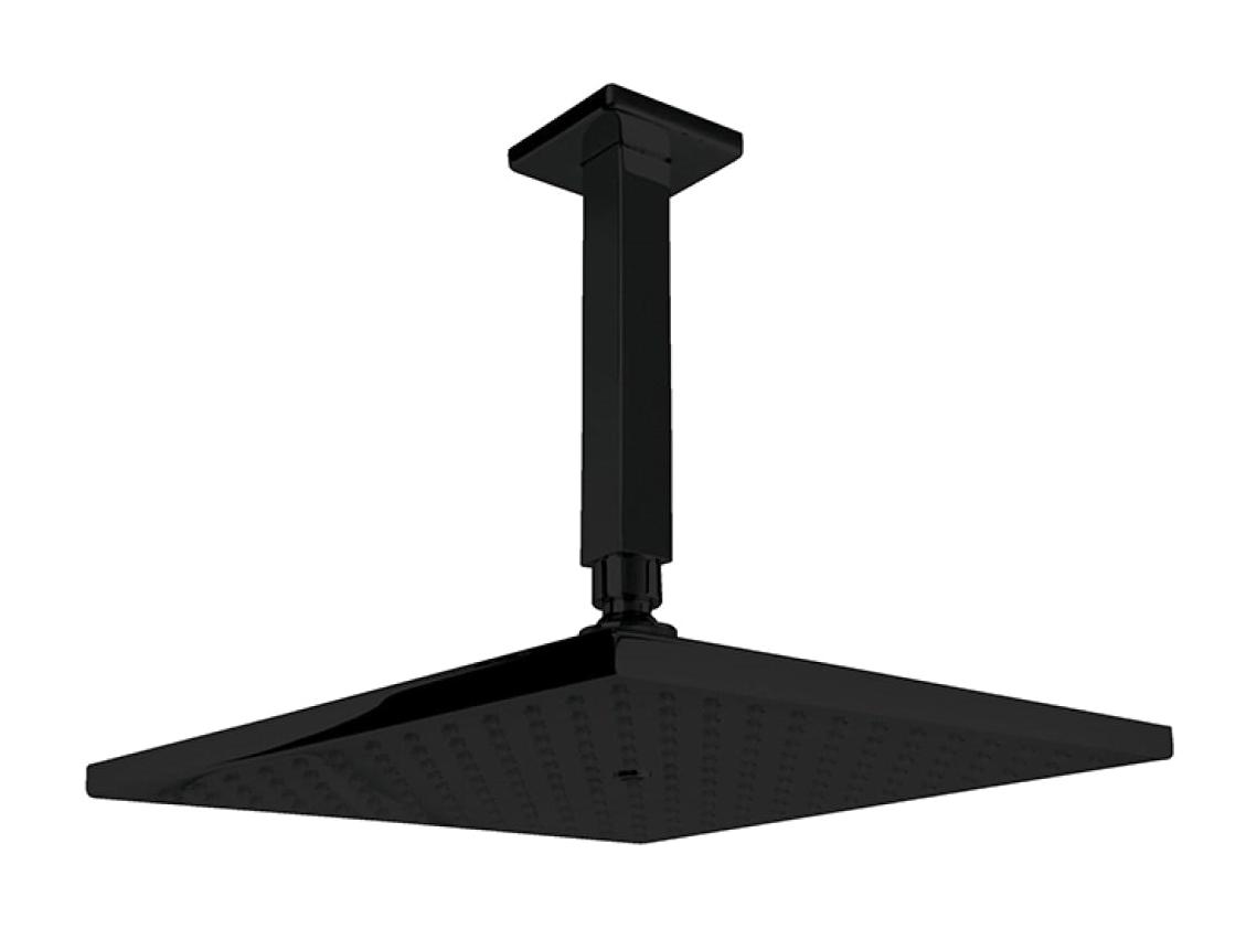 Newarc Corner Pirinç Kare Yağmur Tepe Duş Başlığı Siyah
