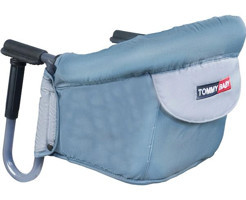 Tommy Baby Gurme Alüminyum - Plastik 5 Noktalı Emniyet Kemeri 15 kg Kapasiteli Tekerleksiz Masaya Takılan Oturaklı Katlanır Portatif Mama Sandelyesi Mavi