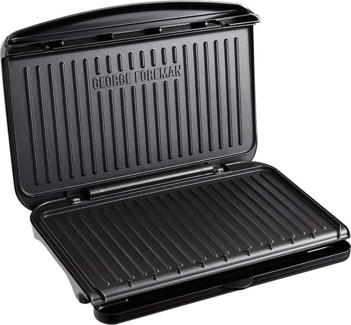 George Foreman Gf-25820-56 Fit Grill 4 Dilim Döküm Tek Yönlü 2000 W Izgaralı Siyah Tost Makinesi