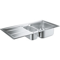 Grohe K400 31569Sd0S 363 mm Damlalıklı Tezgah Üstü 1.5 Gözlü Dikdörtgen Sağ-Sol Paslanmaz Çelik Eviye Gri