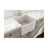 Bocchi Lavello 1136-001-0120-03 500 mm Damlalıklı Çok Yönlü Tek Gözlü Dikdörtgen Orta Seramik Eviye Parlak Beyaz