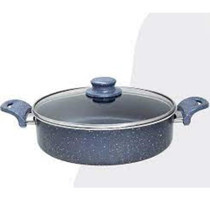 Dora 2 Parça 20 cm Döküm - Granit Basık Tencere