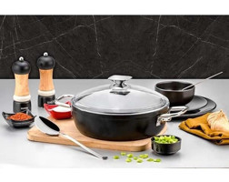 Evimsaray Arte Diamond 2 Parça 26 cm Granit Basık Tencere