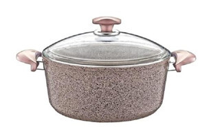 O.M.S 2 Parça 22 cm Granit Derin Tencere