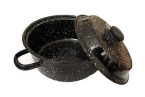 New And Single 2 Parça 24 cm Emaye Tencere
