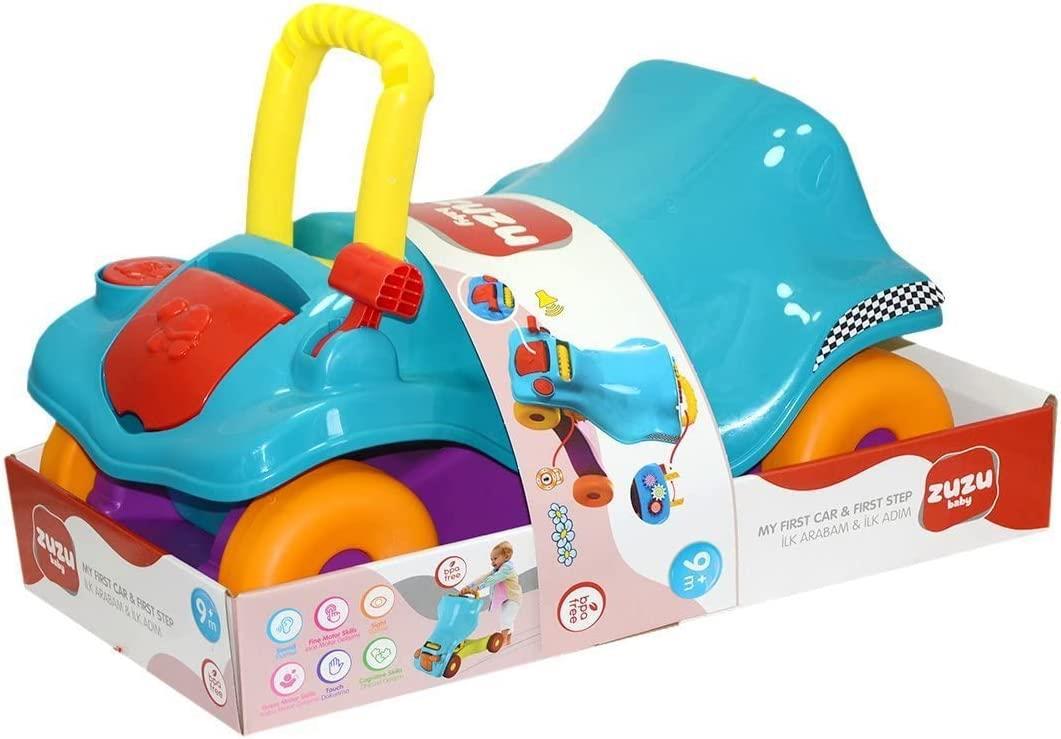 Zuzu Toys İlk Arabam Düz 4 Tekerlekli 1 Kademeli Yürüme Arkadaşı Yürüteç Çok Renkli