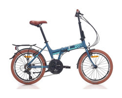 Bianchi F021 20 Jant 21 Vites Amortisörlü Katlanır Şehir / Tur Bisikleti Koyu Mavi