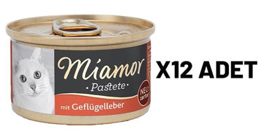 Miamor Pastete Yetişkin Ciğer Ezme Yaş Kedi Maması 12x85 gr