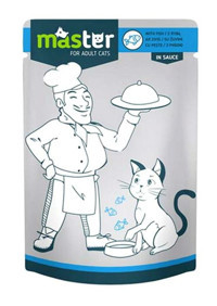 Master Yetişkin Balıklı Jöleli Yaş Kedi Maması 6x80 gr