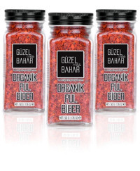 Güzel Ada Gıda Organik Acı Pul Biber Kavanoz 3x50 gr