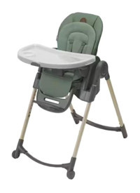 Maxi-cosi Minla 6'sı Bir Arada Ahşap-Plastik 5 Noktalı Emniyet Kemeri 15 kg Kapasiteli Tekerlekli Tepsili Oturaklı Yükselticili Katlanır Mama Sandalyesi Yeşil