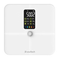 Soultech AT-001B Yağ Ölçen Vücut Analizi Yapan Bluetoothlu Kas Ölçen Cam Dijital Akıllı Tartı Beyaz