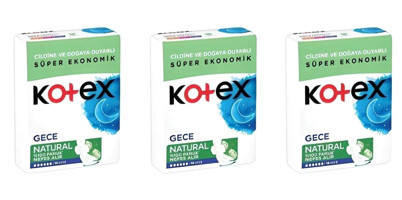 Kotex Natural Organik 14'lü Hijyenik Ped 3 Adet