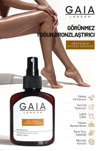 Gaia London Invisible E Vitaminli Simli Hızlı 10 Faktör Vücut İçin Bronzlaştırıcı Yağ 100 ml