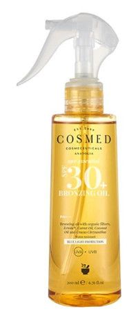 Cosmed Havuç Yağı Hızlı 30 Faktör Vücut İçin Güneşsiz Bronzlaştırıcı Yağ 200 ml
