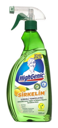 Highgenic Sirkelim Sirkeli Organik Limon Esanslı Sprey Yüzey Temizleyici 1 lt