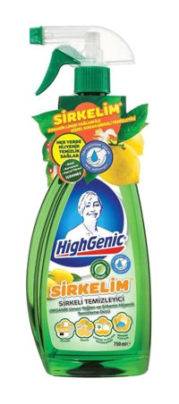 Highgenic Sirkelim Sirkeli Organik Limon Esanslı Sprey Yüzey Temizleyici 750 ml