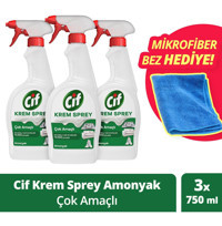 Cif Krem Sprey Çok Amaçlı Yüzey Temizleyici 3x750 ml